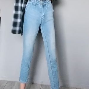 High waisted skinny jeans